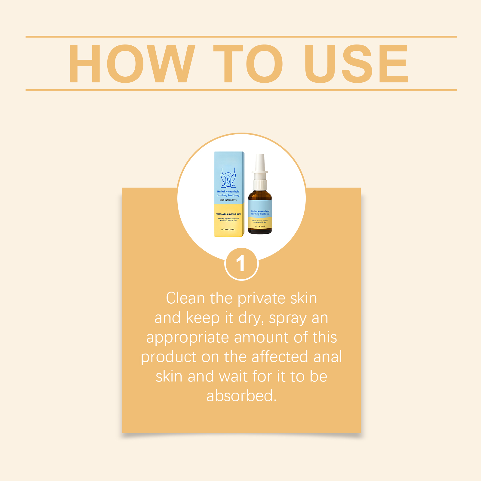 Female Perianal Care Spray Mild Daily Nurture Lady Body Fresh Comfort Light Portable Care Mist