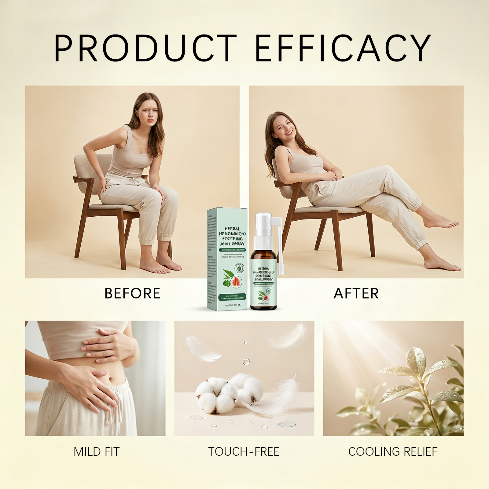 Female Perianal Care Spray Mild Daily Nurture Lady Body Fresh Comfort Light Portable Care Mist