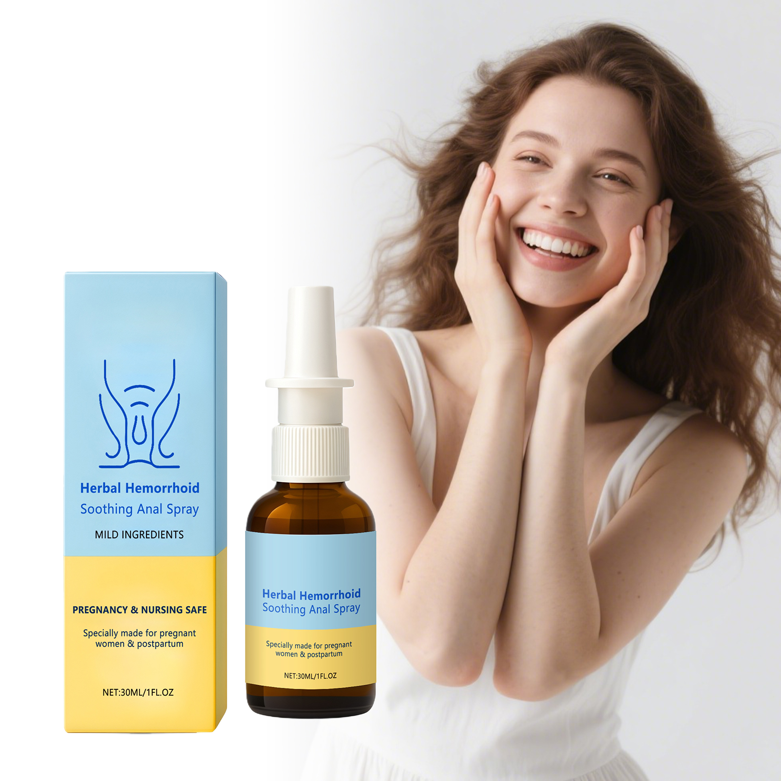 Female Perianal Care Spray Mild Daily Nurture Lady Body Fresh Comfort Light Portable Care Mist