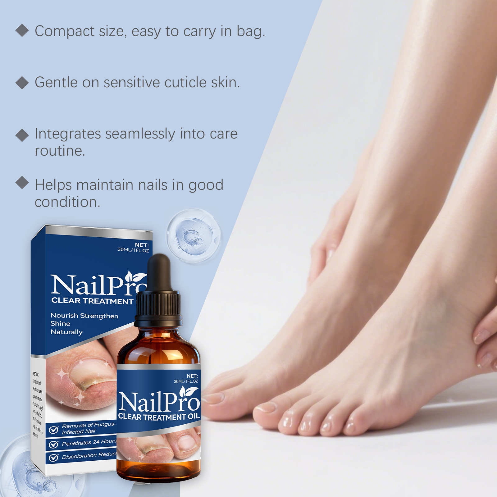 Nail Care Oil Mild Gentle Nourish Shiny Portable Daily Maintain Nail Surface