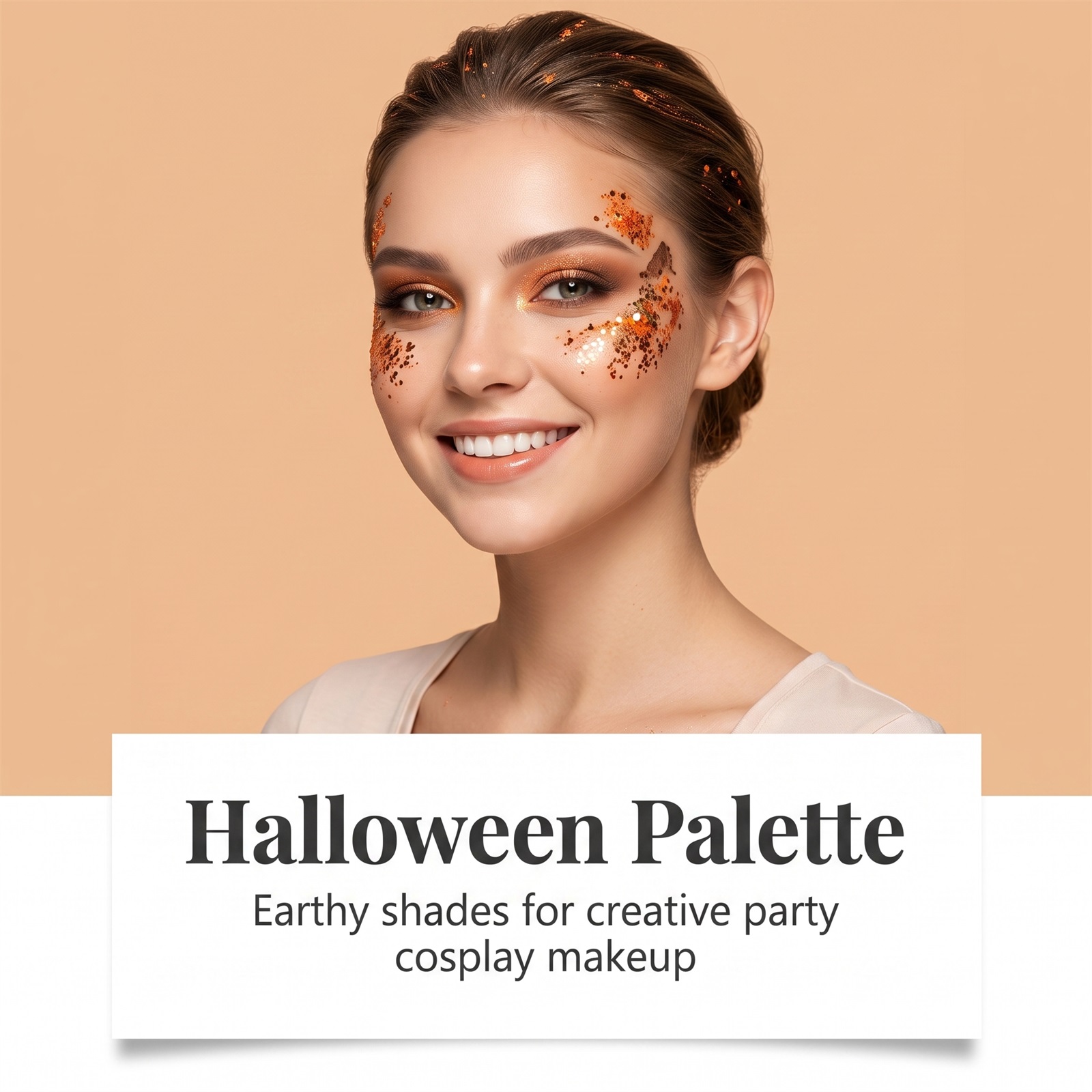 (Red) Halloween Glitter Stick Natural Color Rendering Silky Makeup Application Face Body Applicable Festival Party Look