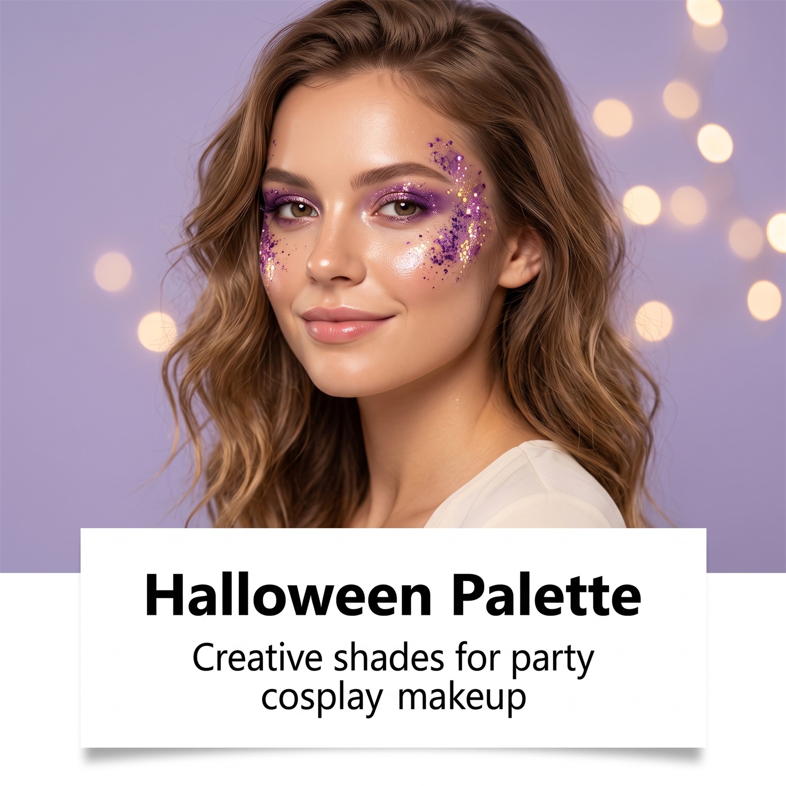 (Red) Halloween Glitter Stick Natural Color Rendering Silky Makeup Application Face Body Applicable Festival Party Look