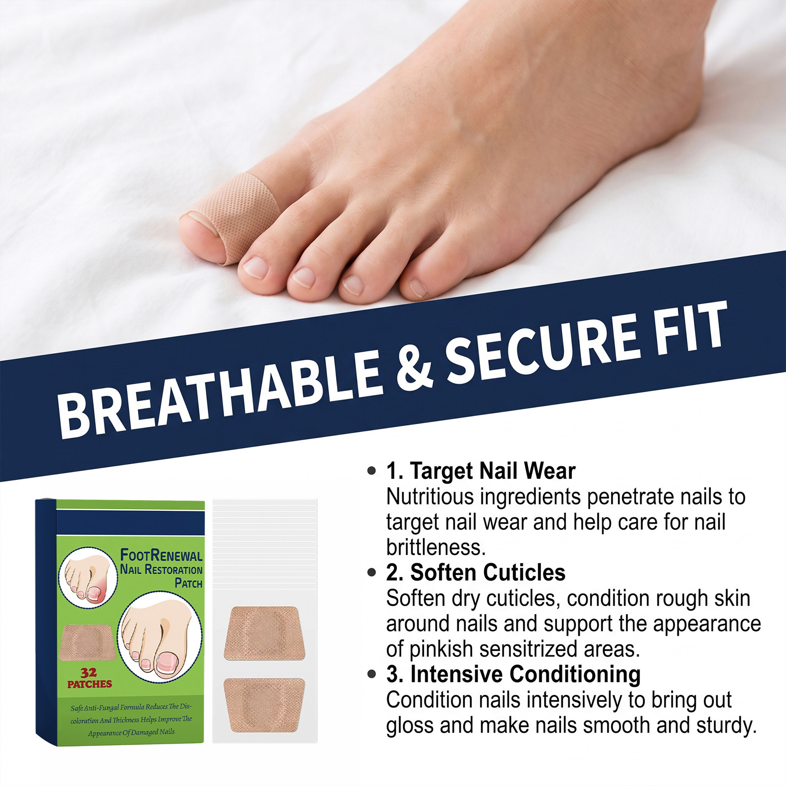 Nail Care Patch Gentle Moisturizing Peri Nail Maintenance Nail Surface Care Gloss Smooth Nails Skin Friendly Clean Soft Breathable