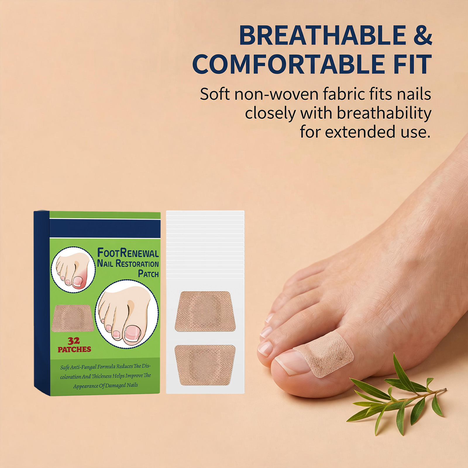 Nail Care Patch Gentle Moisturizing Peri Nail Maintenance Nail Surface Care Gloss Smooth Nails Skin Friendly Clean Soft Breathable
