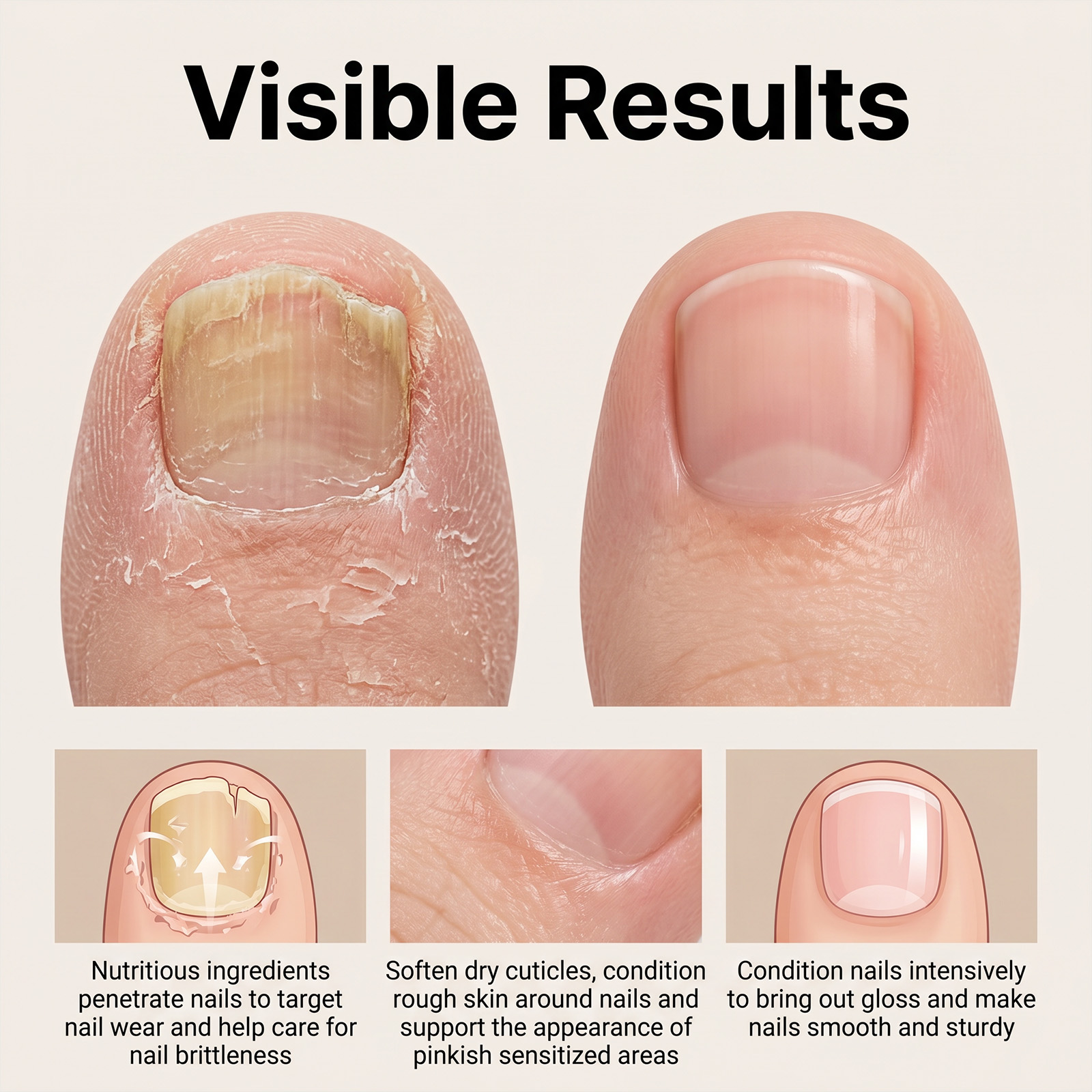 Nail Care Patch Gentle Moisturizing Peri Nail Maintenance Nail Surface Care Gloss Smooth Nails Skin Friendly Clean Soft Breathable