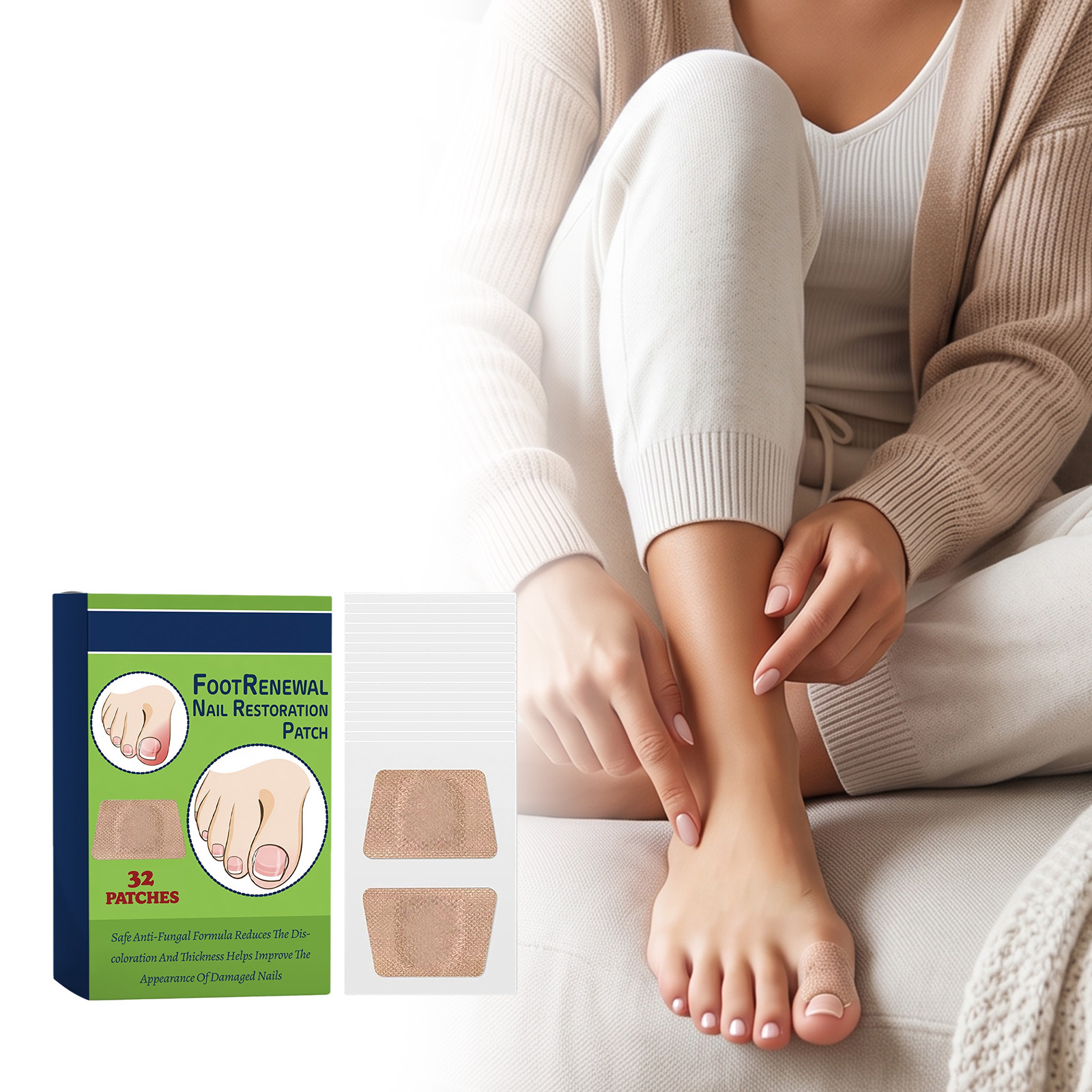 Nail Care Patch Gentle Moisturizing Peri Nail Maintenance Nail Surface Care Gloss Smooth Nails Skin Friendly Clean Soft Breathable