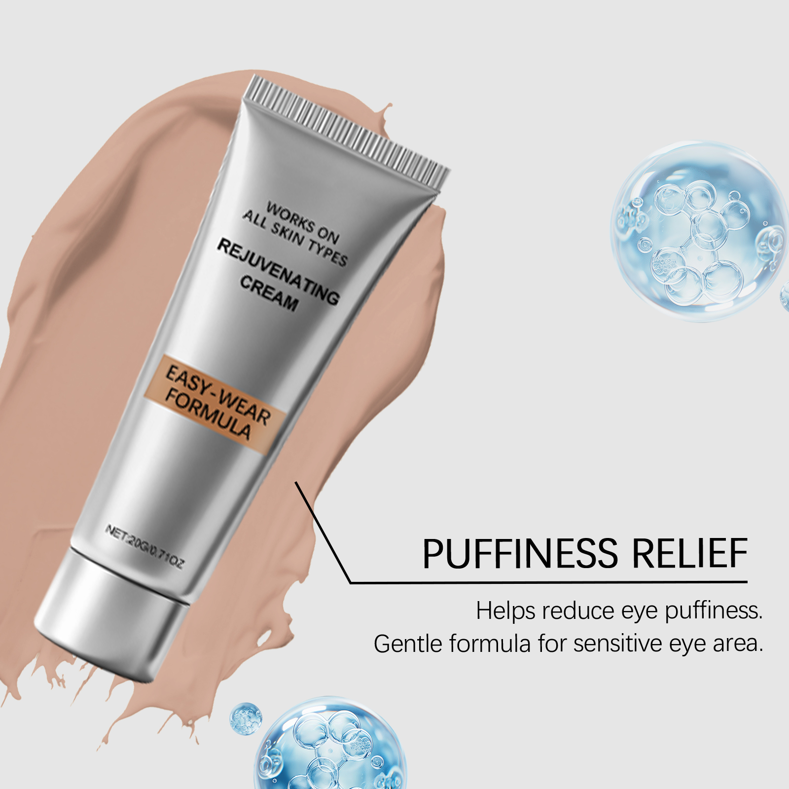 Eye Cream Gentle Nourishing Care Moisturizing Smooth Eye Skin Hydrate Daily Replenish Massage Apply Nursing Cream