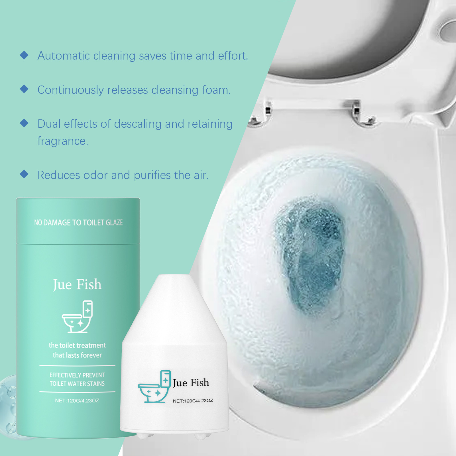 Toilet Cleaner Tank Drop Automatic Release Clean Foam Fresh Remove Odor For Toilet