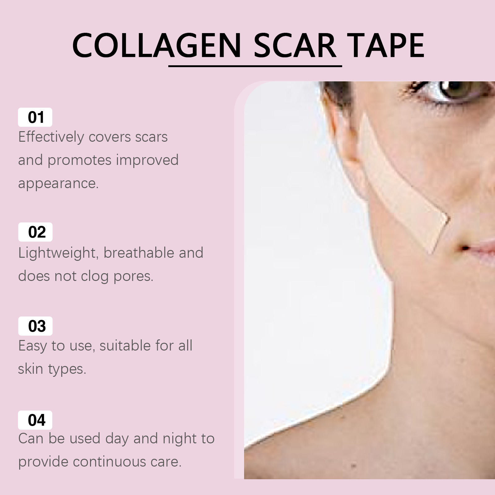 Facial Gel Patch Reduce Fine Lines Transparent Invisible Design Cover Blemishes Portable Easy Use Patch