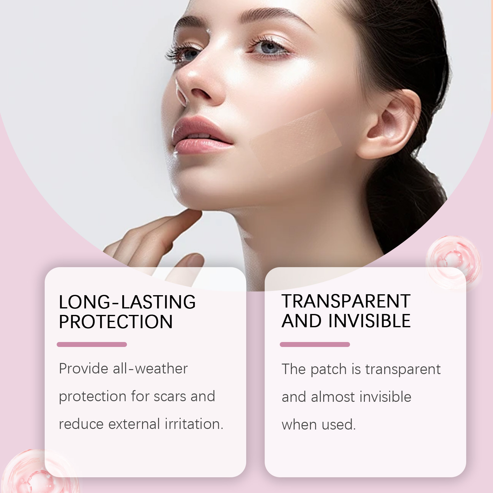 Facial Gel Patch Reduce Fine Lines Transparent Invisible Design Cover Blemishes Portable Easy Use Patch