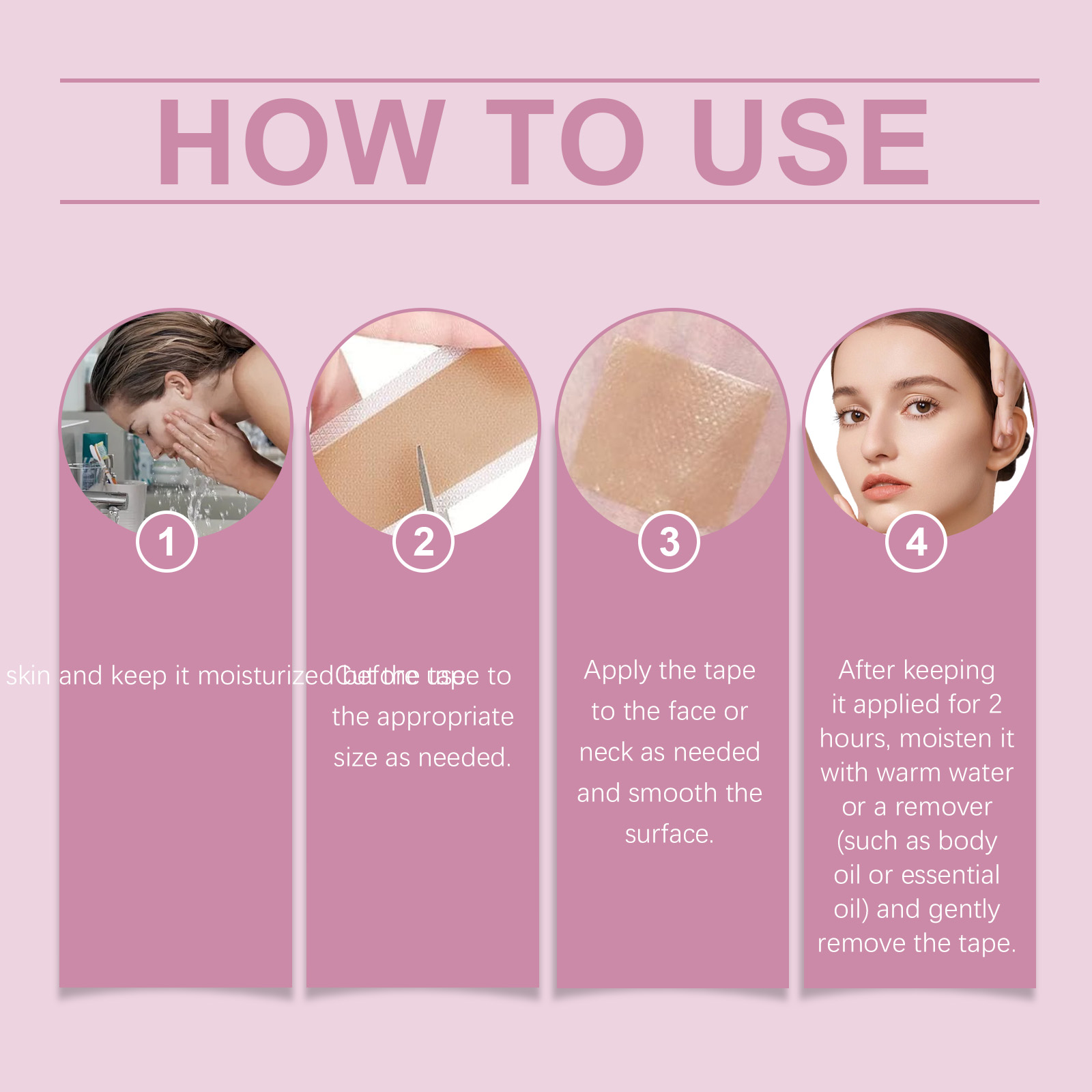 Facial Gel Patch Reduce Fine Lines Transparent Invisible Design Cover Blemishes Portable Easy Use Patch