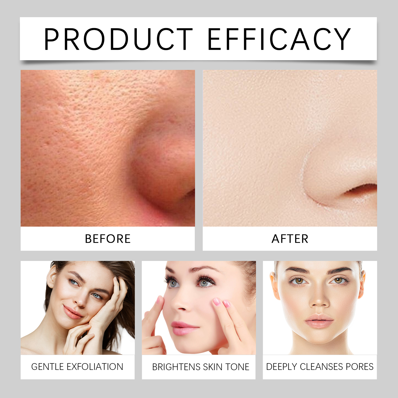 Black Rice Brightening Exfoliating Liquid Facial Cleansing Ampoule Softening Skin Facial Essence
