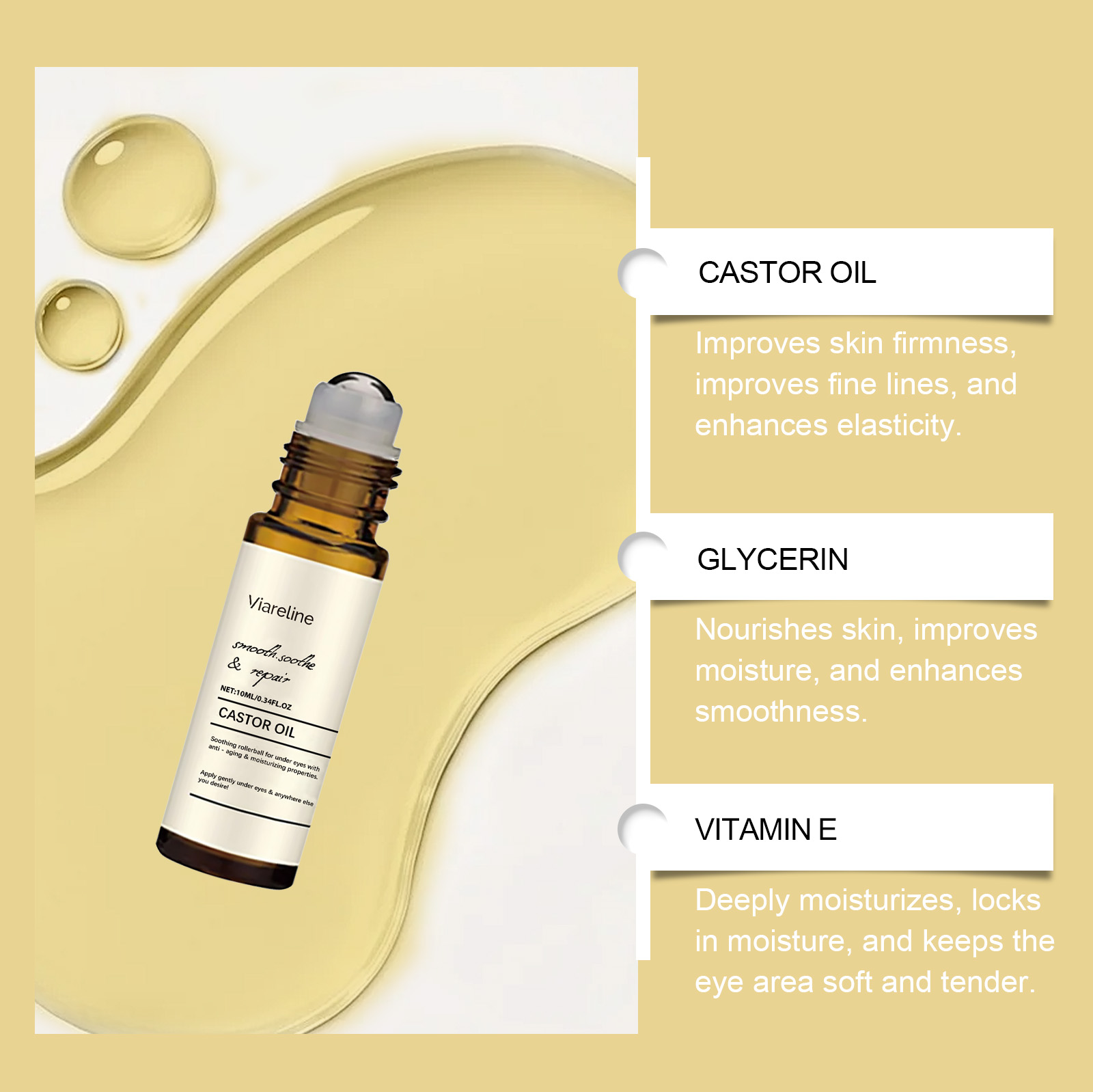 Eye Roll On Firming Essence Gentle Massage Hydrating Daily Skin Care For Under Eye Area
