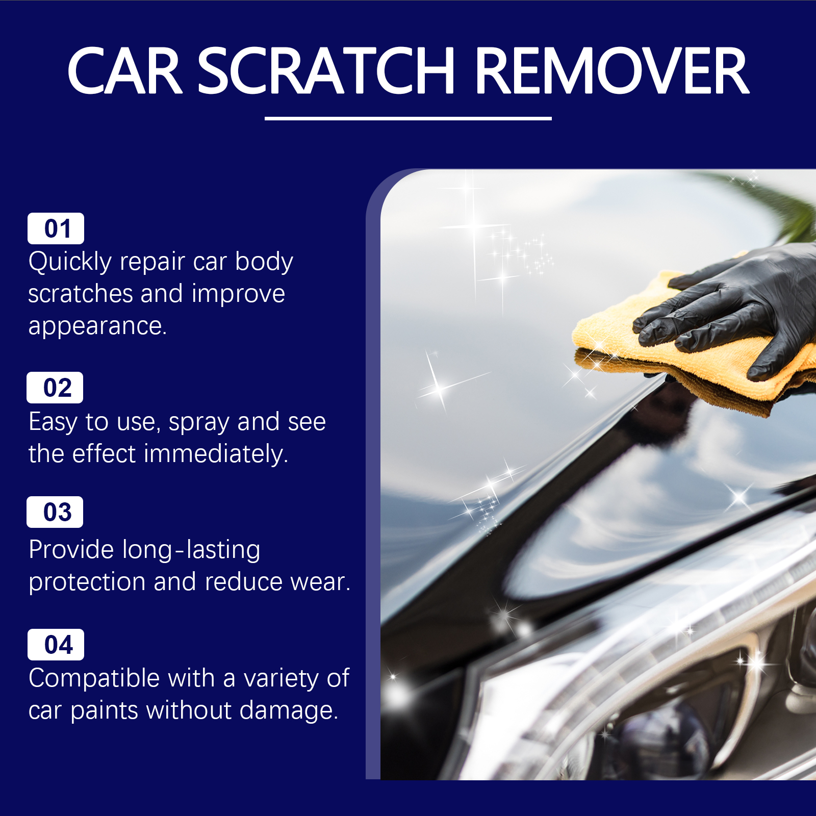 Car Scratch Remover Spray Paint Care Scrape Mark Coating Renewal For Car Paint Surface Repair And Restoration