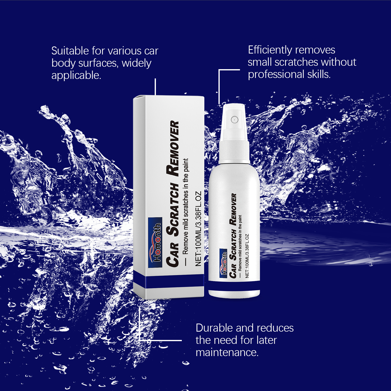 Car Scratch Remover Spray Paint Care Scrape Mark Coating Renewal For Car Paint Surface Repair And Restoration