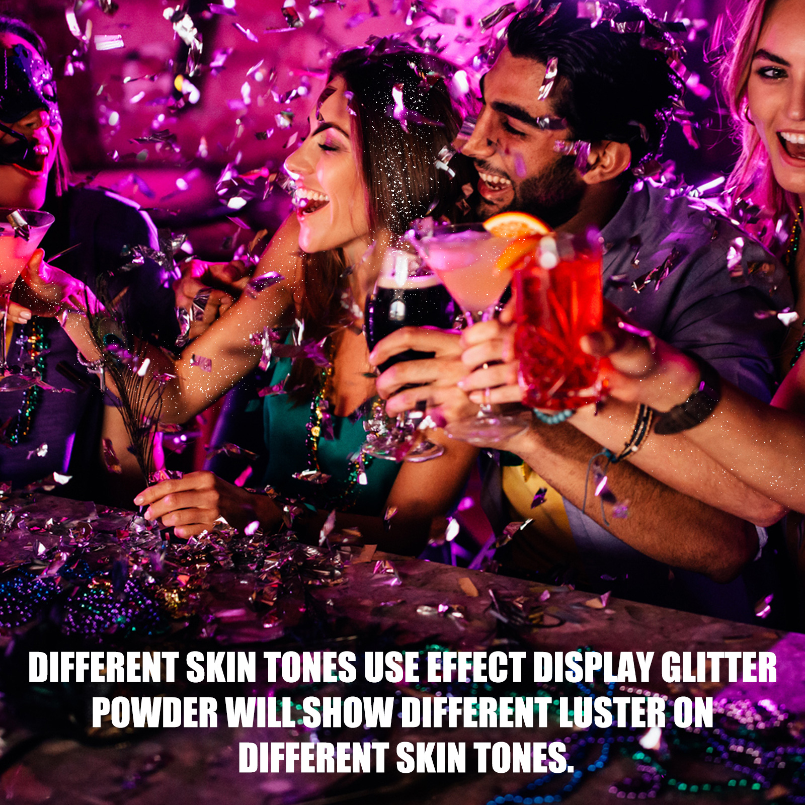 Shimmer Spray Halloween Party Body Hair Clothes Glitter Long Lasting Highlight Sparkle 60ml