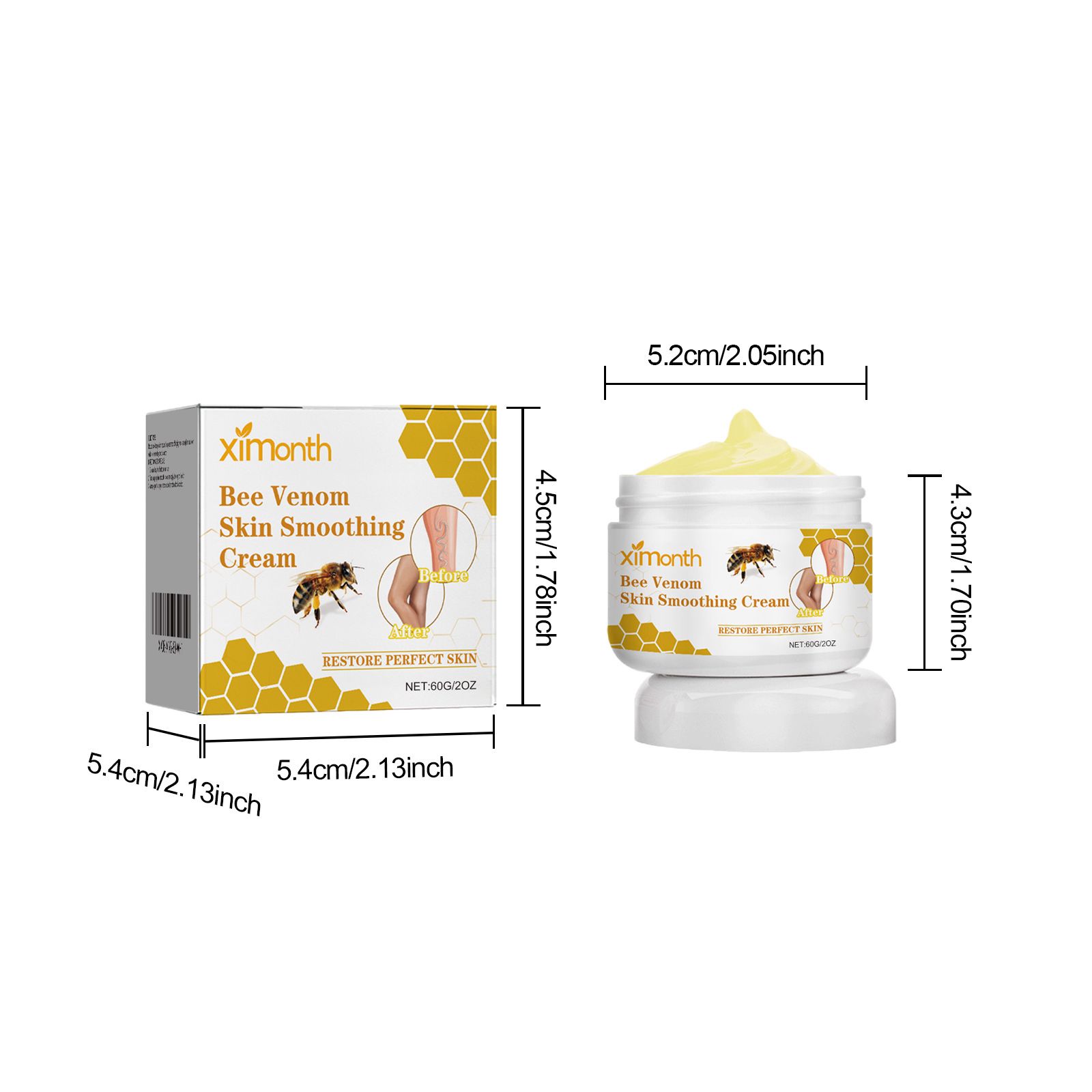 Bee Venom Leg Care Cream Soothing Moisturizing For Leg Discomfort And Daily Skin Care 60g