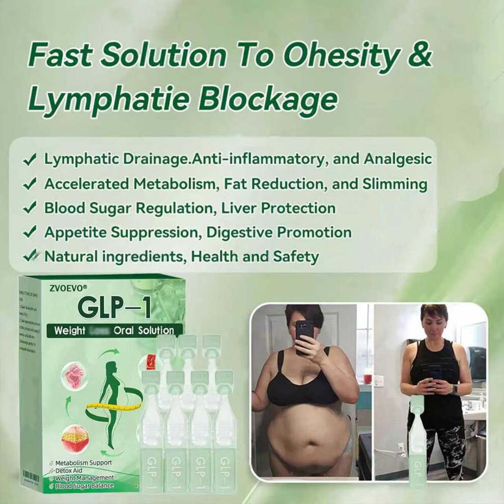 GLP1 SixinOne Health Solution Oral Liquid 7Pc Pack Natural Herbal GLP1 Drops for Men and Women