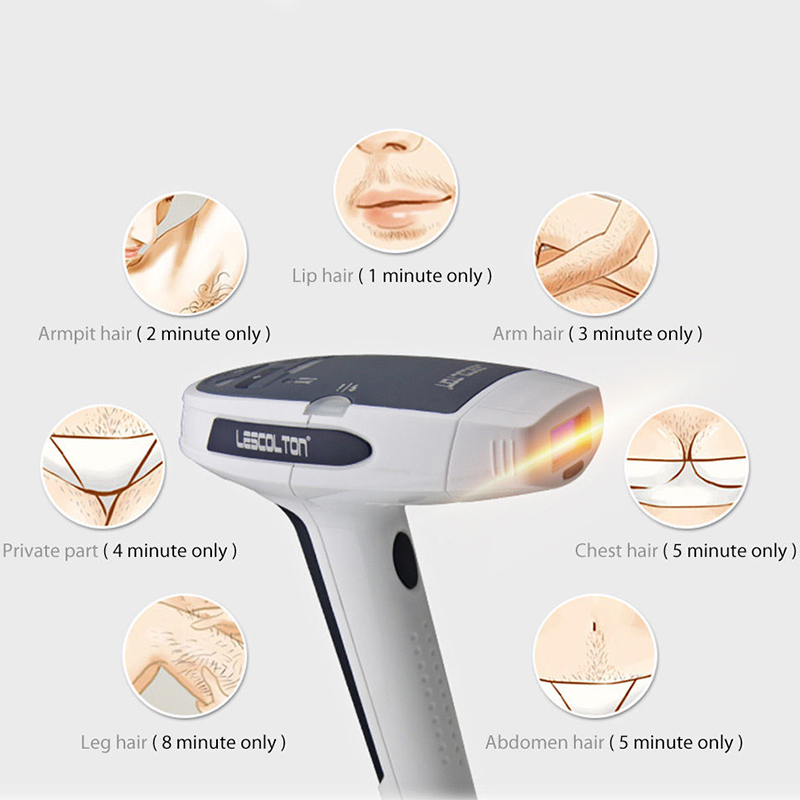 (Pink) IPL Laser Hair Removal Device For Men and Women Painless Remover for Face Body