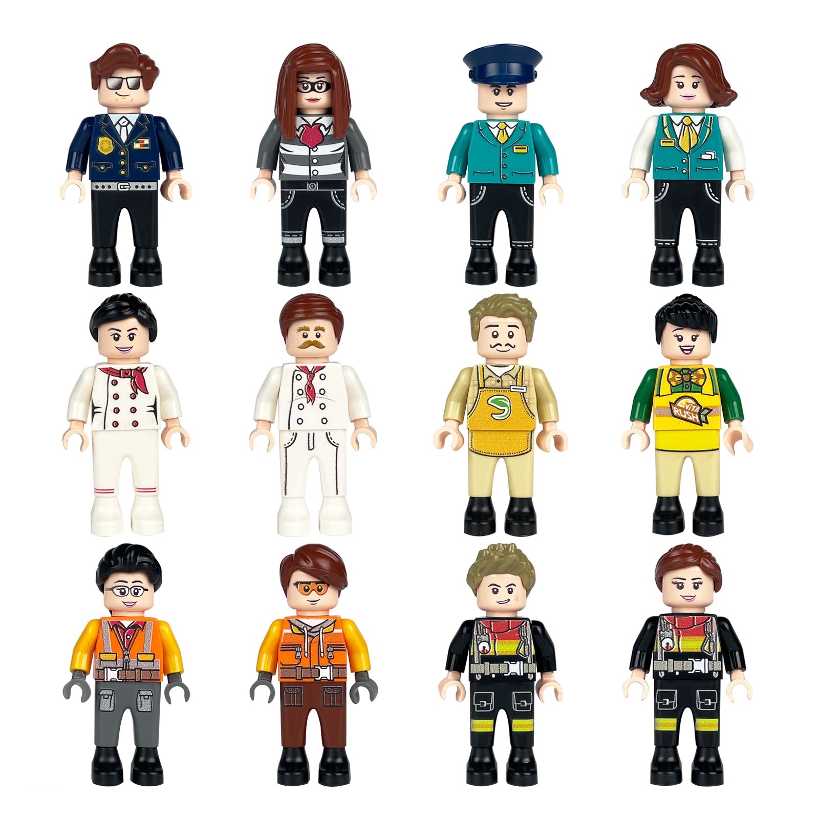 (Style2) Different Professions Building Block Toys Role Playing of Different Characters Figures Educational Toy for Boys Girls Gifts