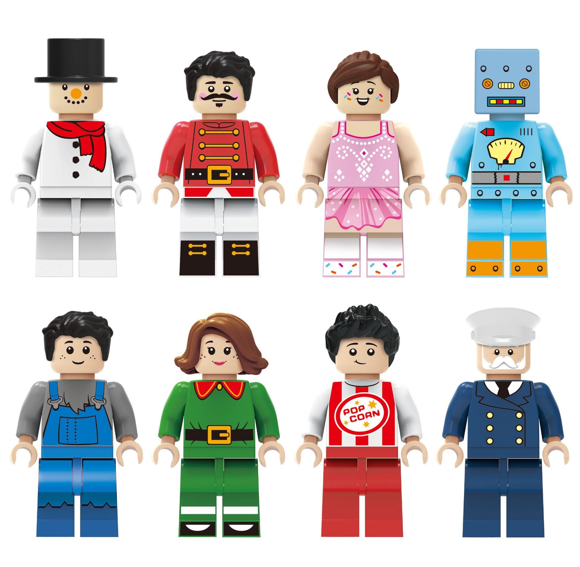 (Style2) Different Professions Building Block Toys Role Playing of Different Characters Figures Educational Toy for Boys Girls Gifts