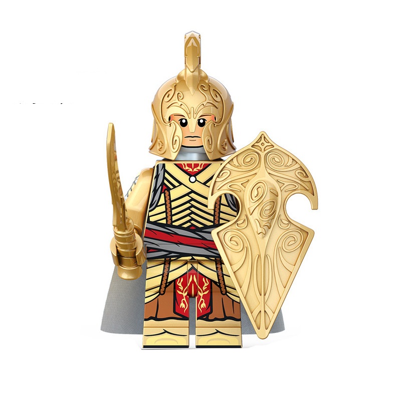 (Soldier G) The Lord of the Rings Elf Warrior Mini Figures Toy Set Military Building Blocks with Weapons Role Play for Imaginative War Games for Kids 