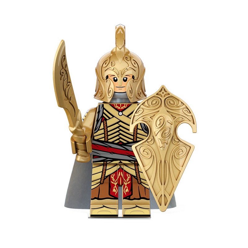 (Soldier G) The Lord of the Rings Elf Warrior Mini Figures Toy Set Military Building Blocks with Weapons Role Play for Imaginative War Games for Kids 
