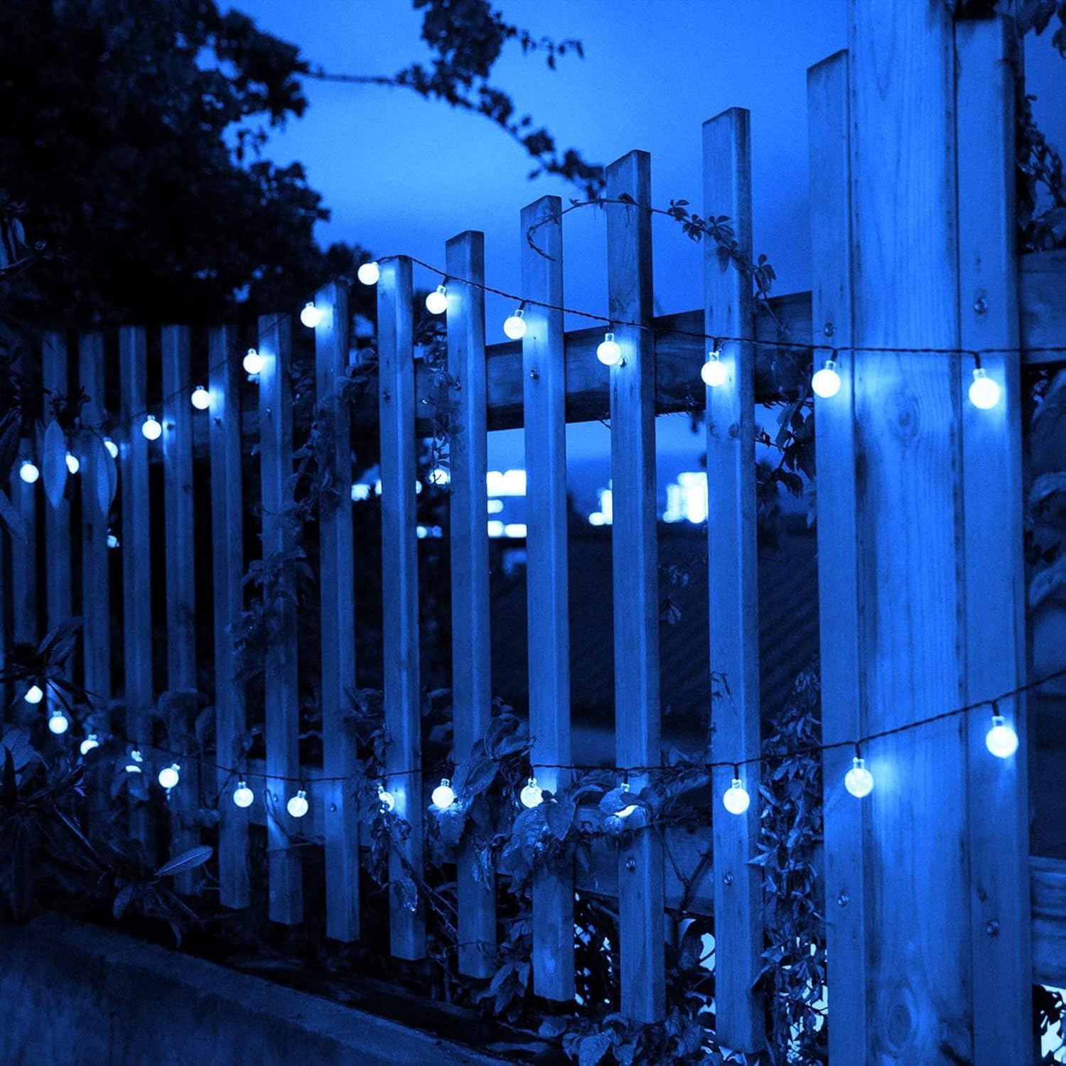 (Multi-coloured) Solar Fairy Lights Outdoor Waterproof 50LED Solar Garden Lights 8 Mode 7M 23Ft Outdoor String Lights for Garden Patio Yard Home Christmas Parties Wedding