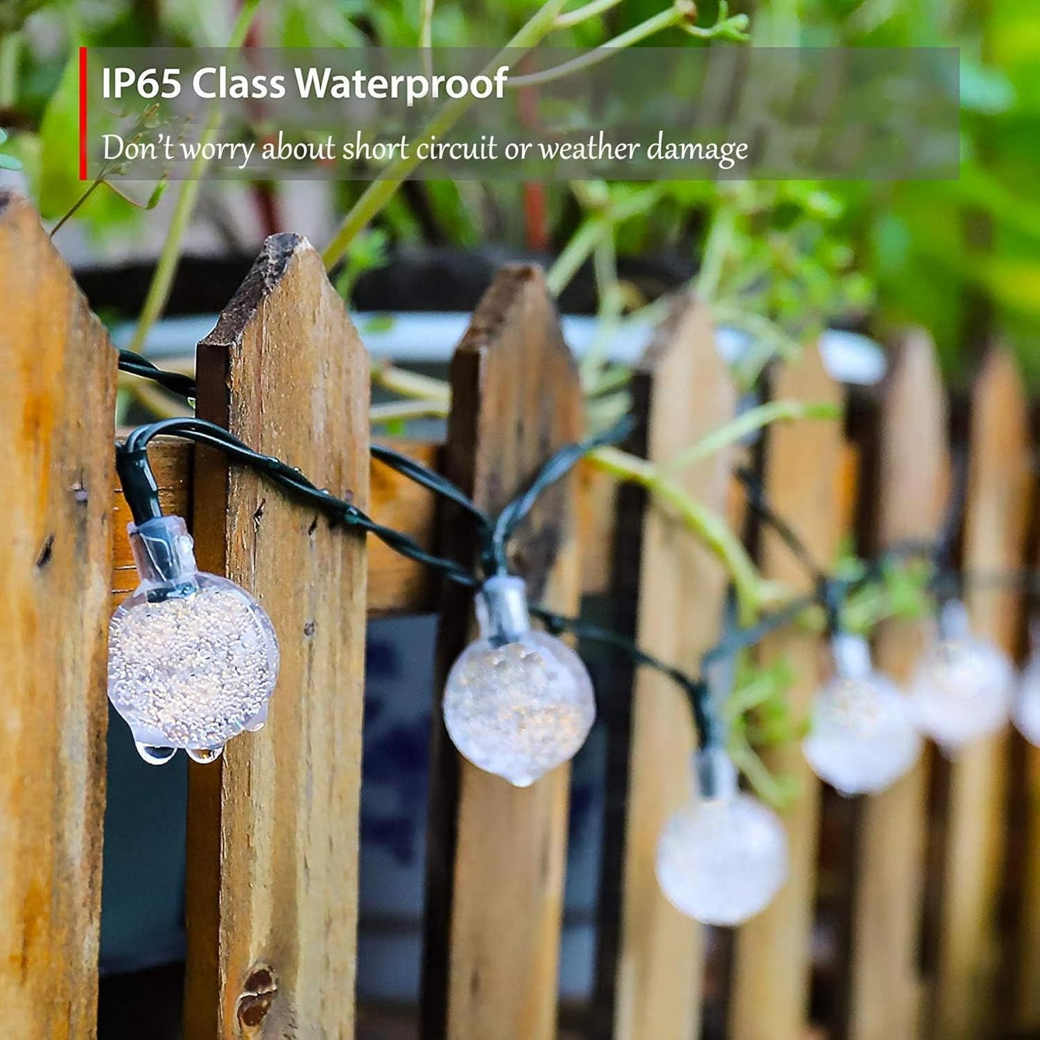 (Multi-coloured) Solar Fairy Lights Outdoor Waterproof 50LED Solar Garden Lights 8 Mode 7M 23Ft Outdoor String Lights for Garden Patio Yard Home Christmas Parties Wedding