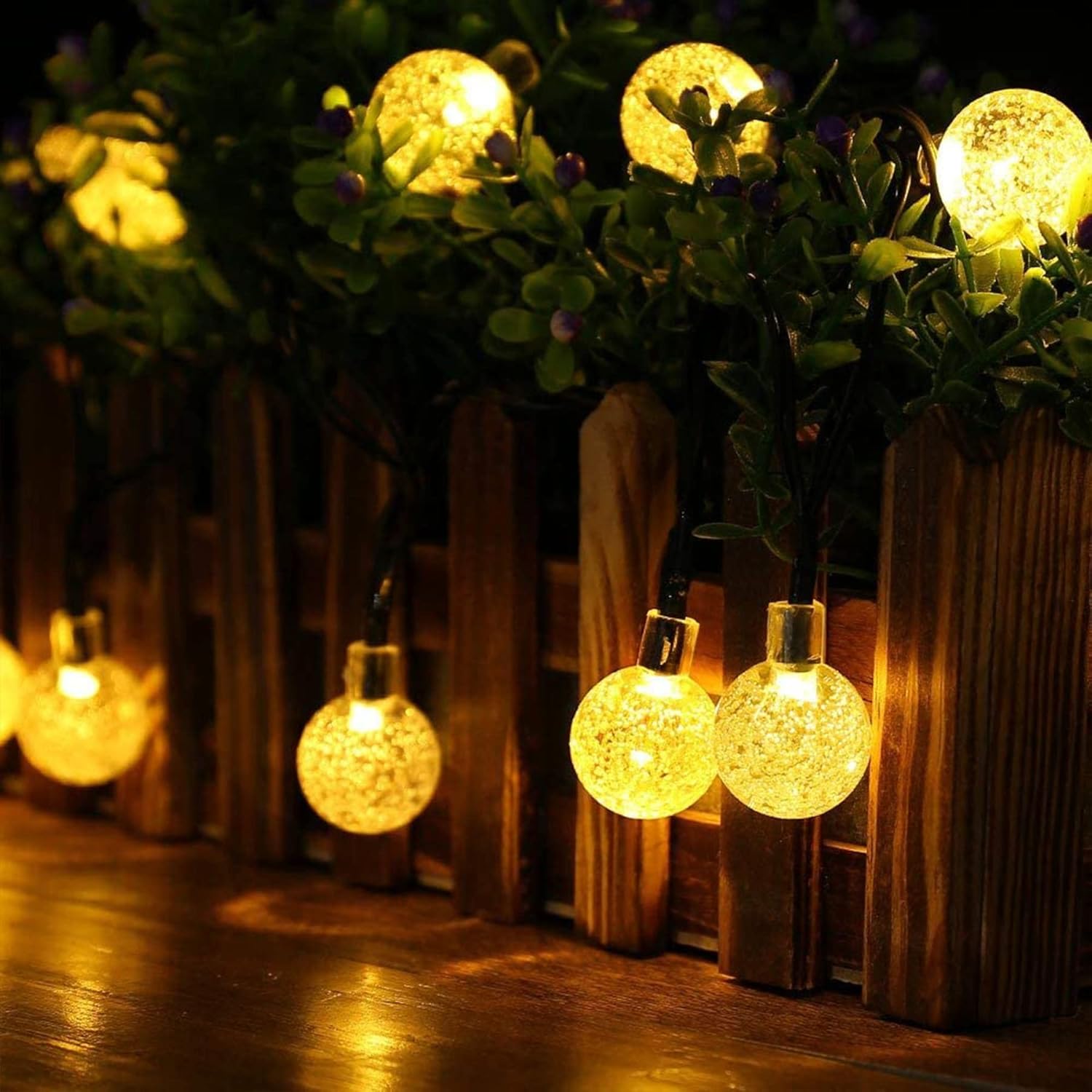 (Multi-coloured) Solar Fairy Lights Outdoor Waterproof 50LED Solar Garden Lights 8 Mode 7M 23Ft Outdoor String Lights for Garden Patio Yard Home Christmas Parties Wedding