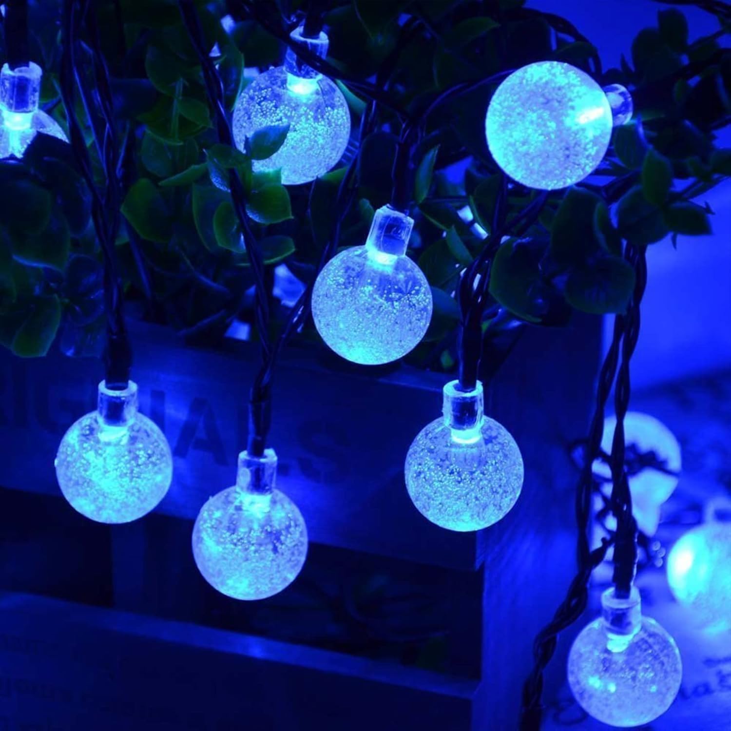 (Multi-coloured) Solar Fairy Lights Outdoor Waterproof 50LED Solar Garden Lights 8 Mode 7M 23Ft Outdoor String Lights for Garden Patio Yard Home Christmas Parties Wedding