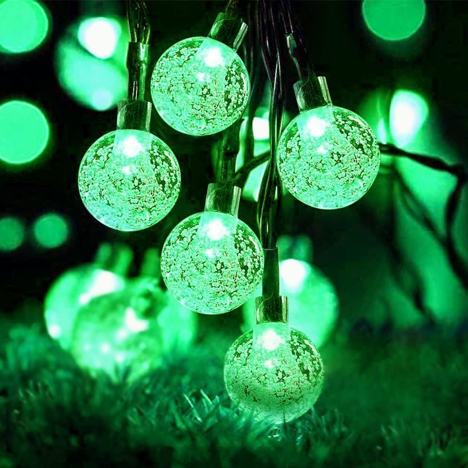 (Multi-coloured) Solar Fairy Lights Outdoor Waterproof 50LED Solar Garden Lights 8 Mode 7M 23Ft Outdoor String Lights for Garden Patio Yard Home Christmas Parties Wedding