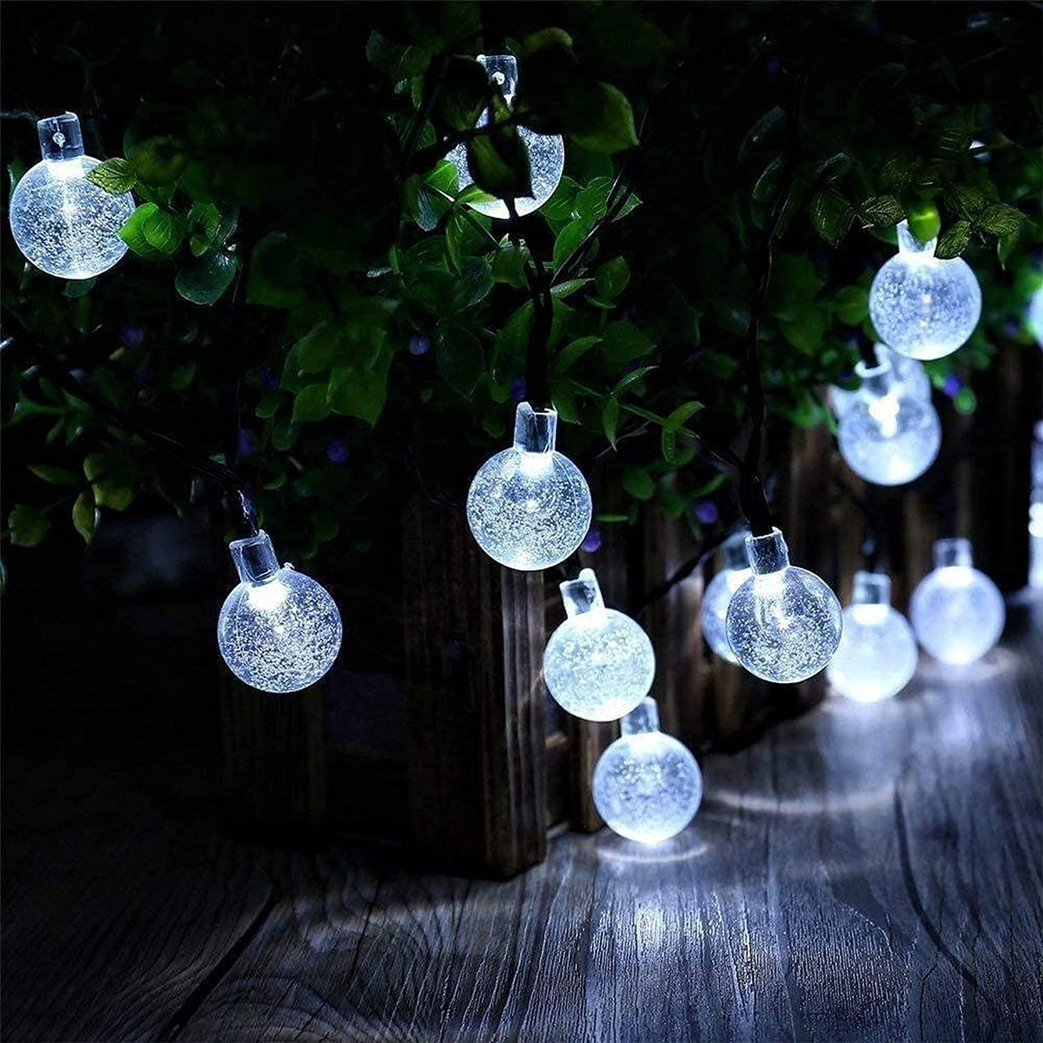 (Multi-coloured) Solar Fairy Lights Outdoor Waterproof 50LED Solar Garden Lights 8 Mode 7M 23Ft Outdoor String Lights for Garden Patio Yard Home Christmas Parties Wedding
