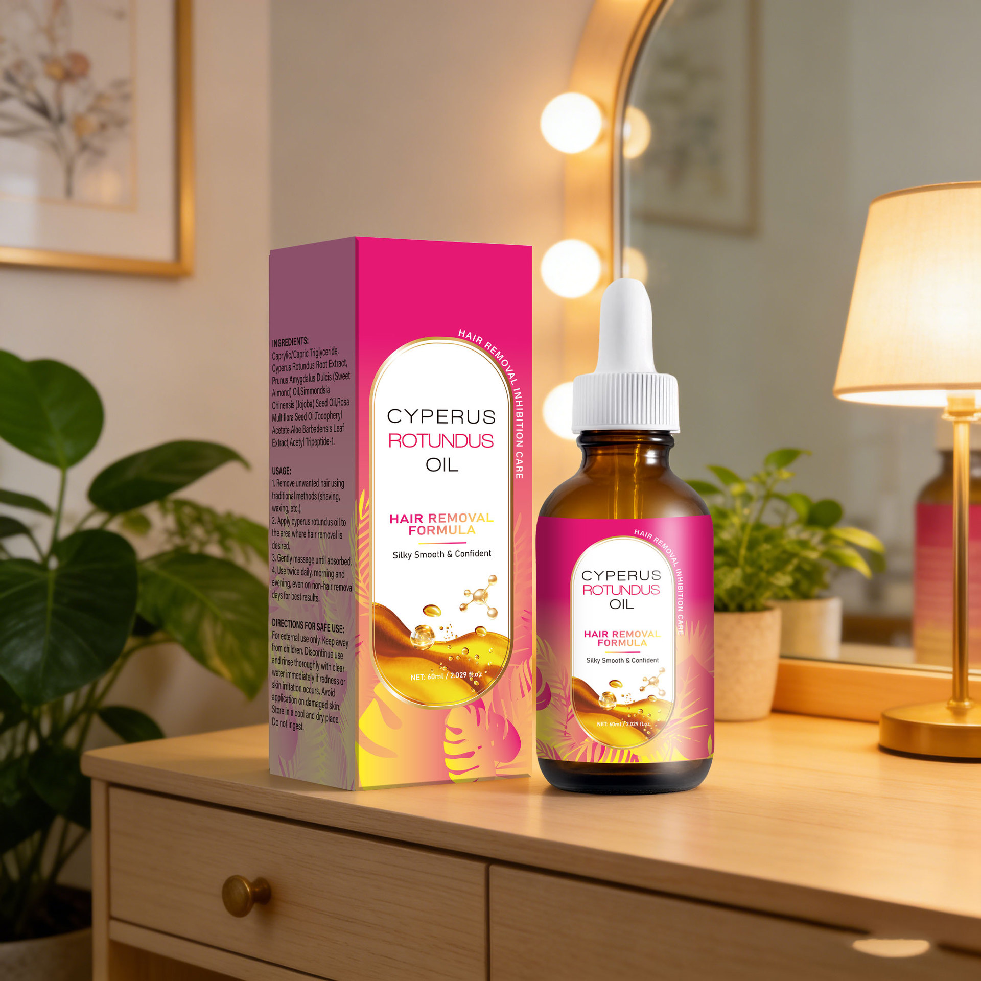 Cyperus Rotundus Oil 60ml Natural Essential Oil for Skin Massage and Body Care Home Use