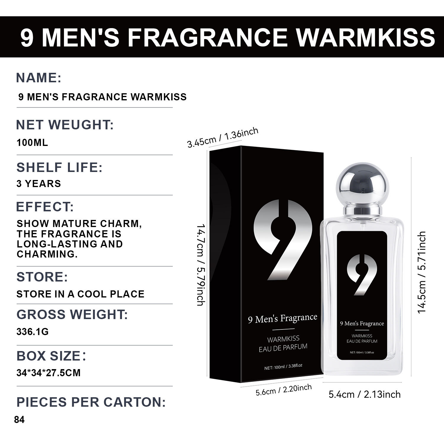 Men Eau De Parfum Long Lasting Woody Fresh Scent For Daily Wear Evening Out And Gift Giving 100ml