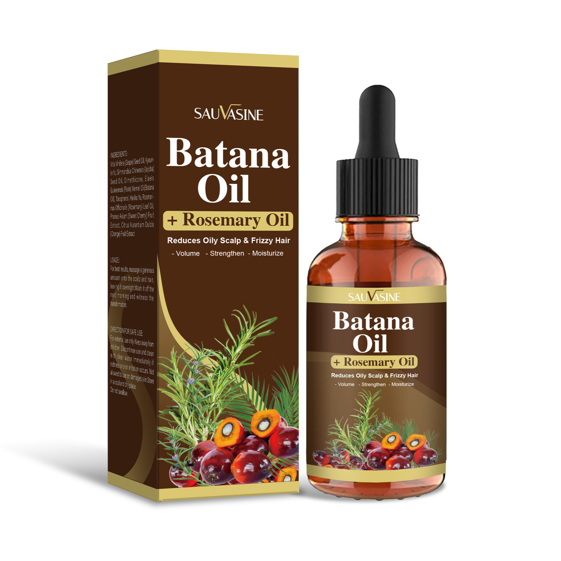 Batana Oil Rosemary Essential Oil Blend For Hair Growth And Thicker Fuller Appearance Nourishing Strengthening And Scalp Balancing 30ml