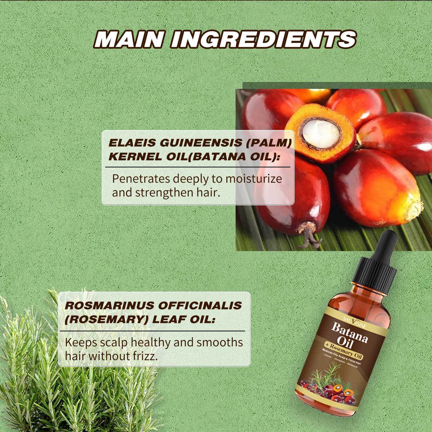 Batana Oil Rosemary Essential Oil Blend For Hair Growth And Thicker Fuller Appearance Nourishing Strengthening And Scalp Balancing 30ml