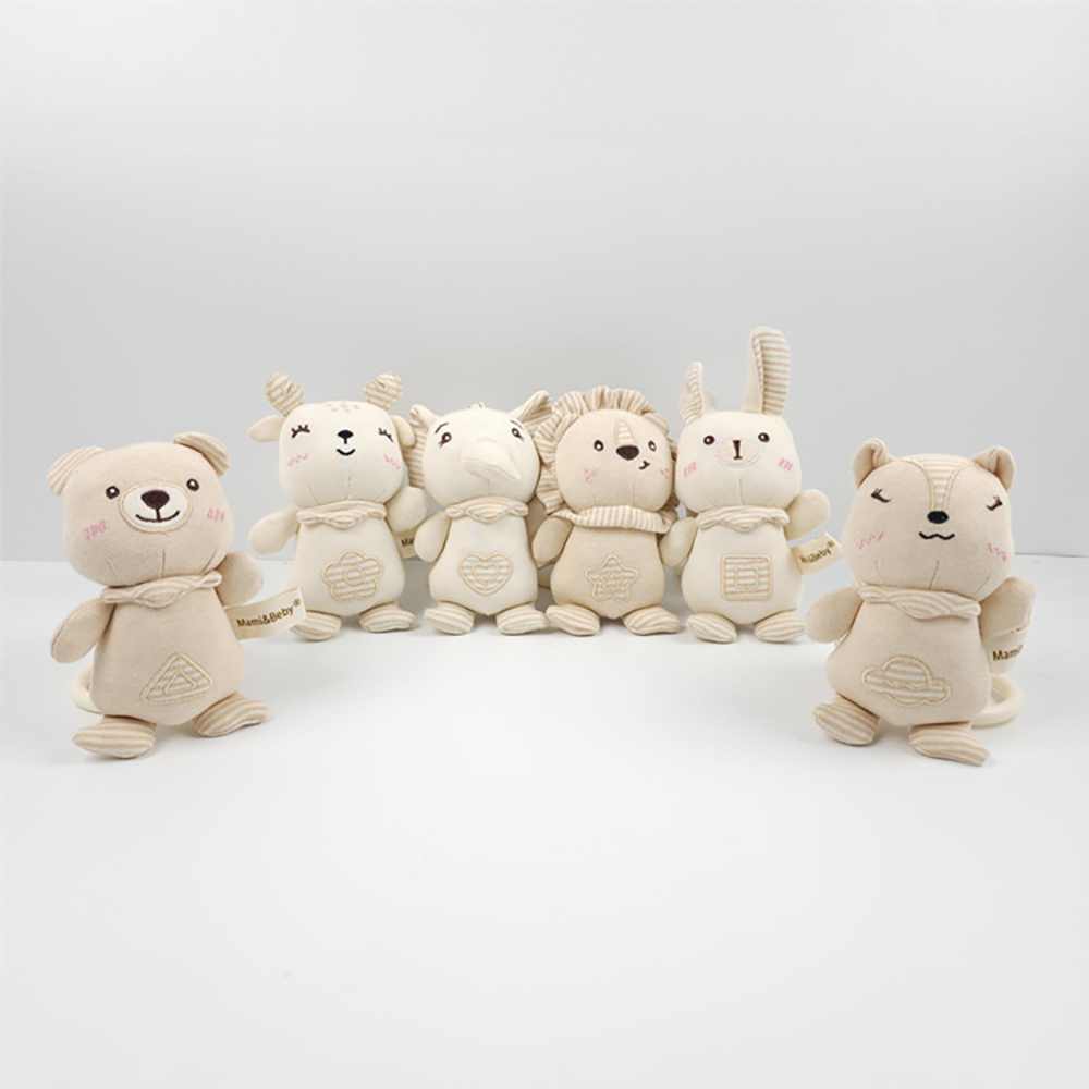 (Fawn) Baby Hanging Rattle Toys High Contrast Baby Toys for Newborn Plush Sensory Learning Toy Car Seat Stroller Hanging Toy for Babies