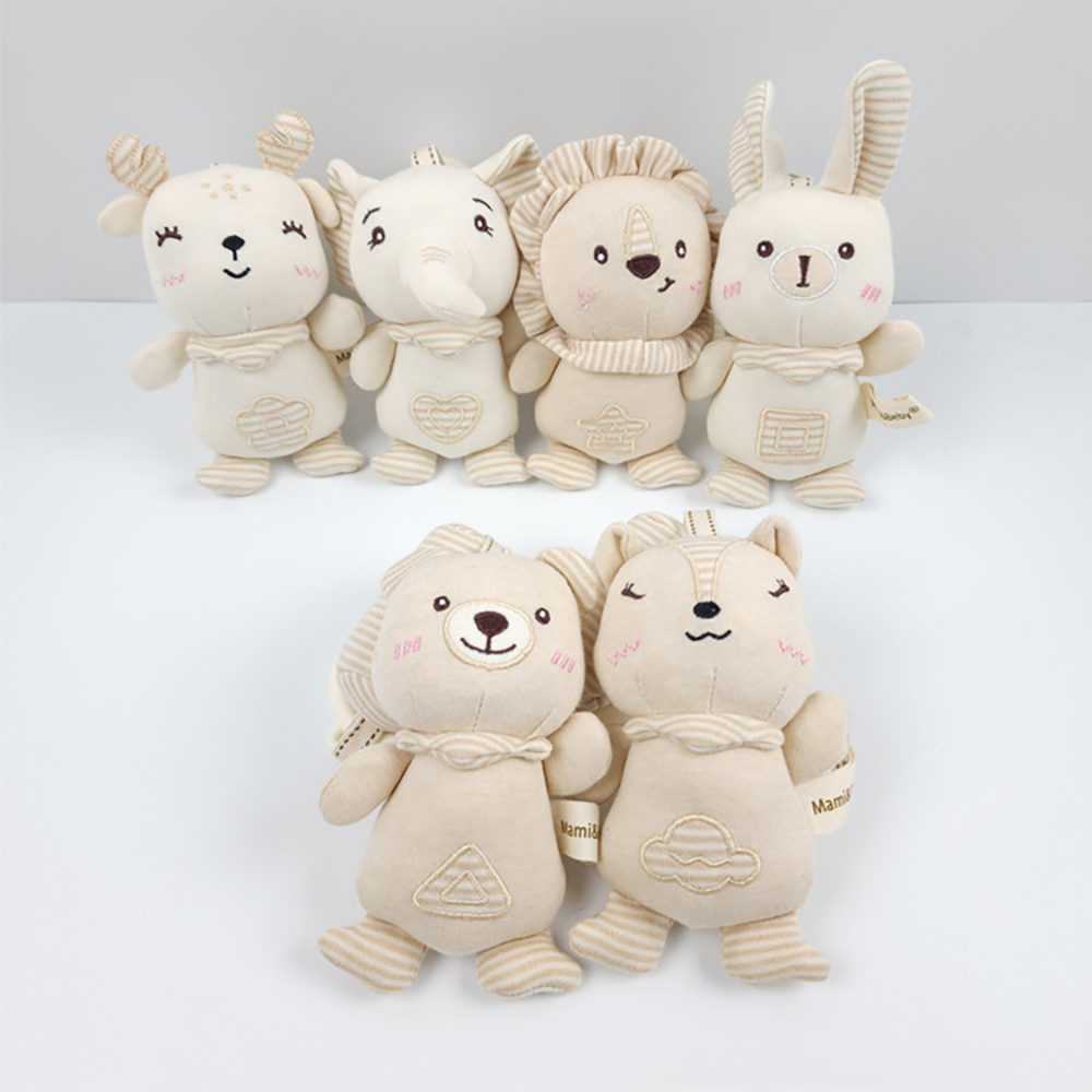 (Fawn) Baby Hanging Rattle Toys High Contrast Baby Toys for Newborn Plush Sensory Learning Toy Car Seat Stroller Hanging Toy for Babies
