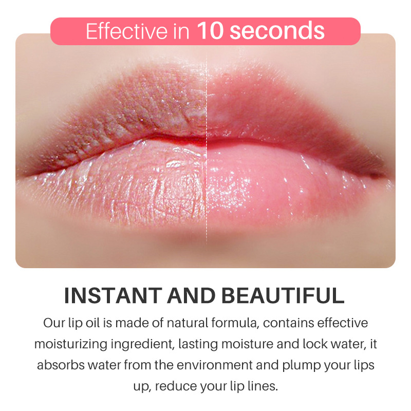 Lip Oil Moisturizing Nourishing Lip Care Treatment For Dry Chapped Lips Daily Hydrating Gloss 10ml