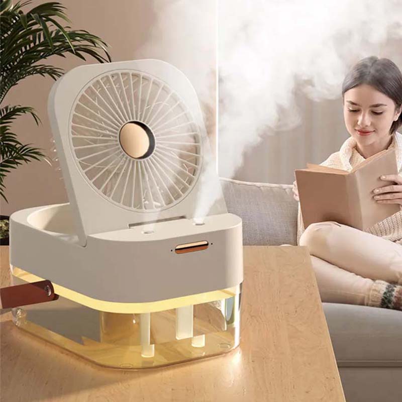 Humidifier Spray Small Fan Small Portable Home Quiet Bedroom Desktop For Pregnant Women And Infants Air Humidification Cooling