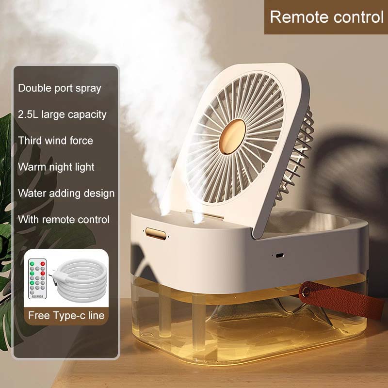 Humidifier Spray Small Fan Small Portable Home Quiet Bedroom Desktop For Pregnant Women And Infants Air Humidification Cooling