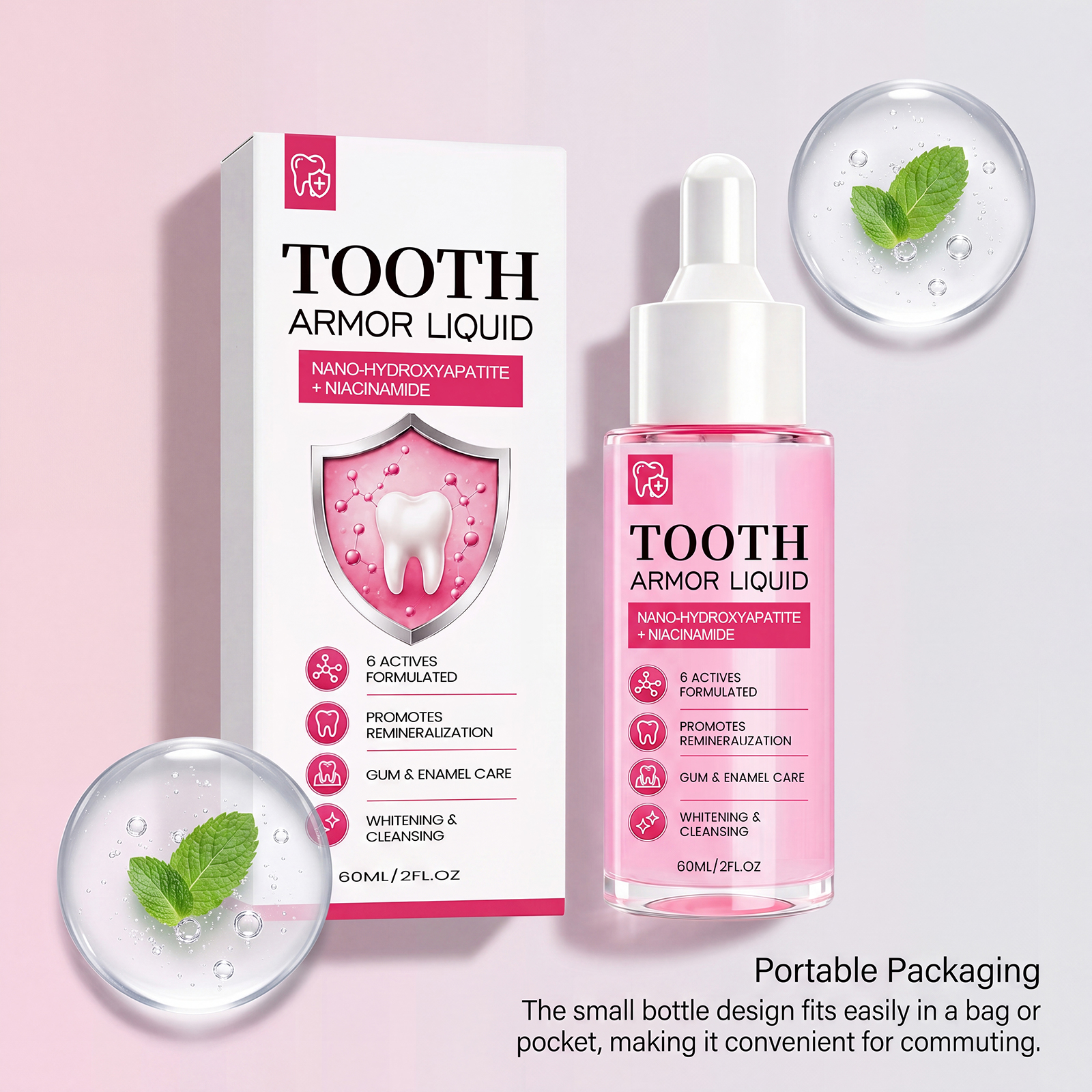 Teeth Brightening Care Liquid Daily Mild Care Brighten Clean Stain Comfort Maintain Fresh Gum Protection Oral Surface Gentle Daily Oral Care