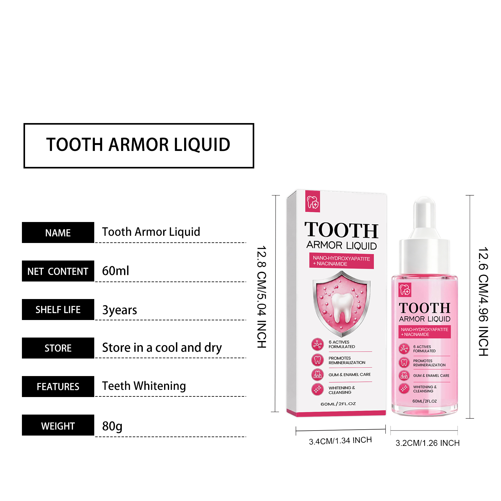Teeth Brightening Care Liquid Daily Mild Care Brighten Clean Stain Comfort Maintain Fresh Gum Protection Oral Surface Gentle Daily Oral Care