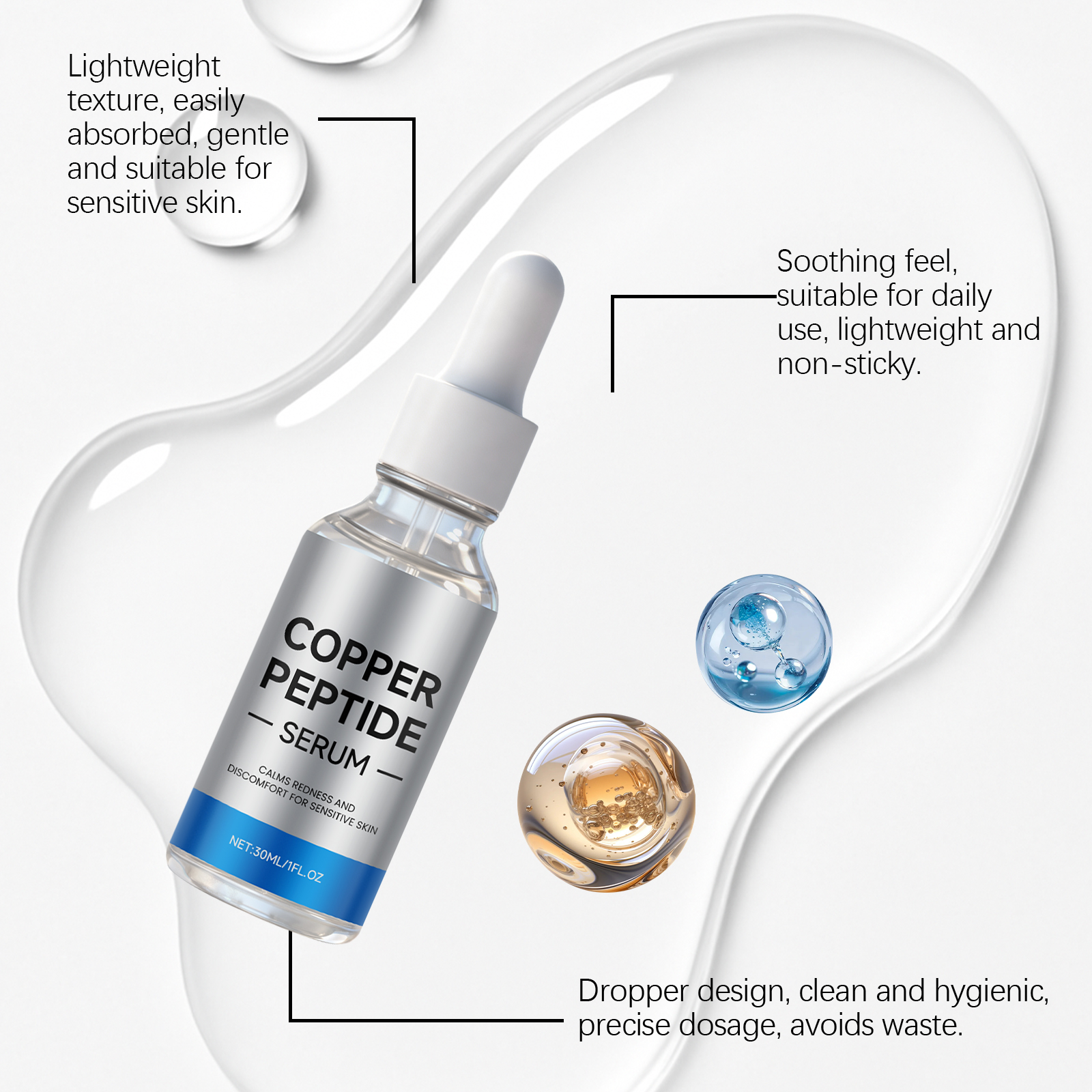 Facial Care Essence Liquid Mild Comfort Daily Skin Care Light Soft Moist Delicate Protect Skin Surface