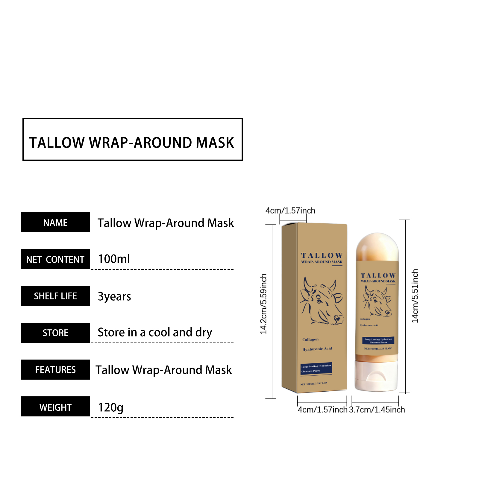 Cow Butter Peel Off Mask Mild Clean Facial Cutin Daily Moisturize Nourish Protect Skin