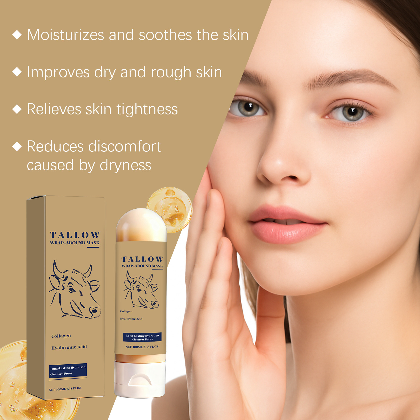 Cow Butter Peel Off Mask Mild Clean Facial Cutin Daily Moisturize Nourish Protect Skin