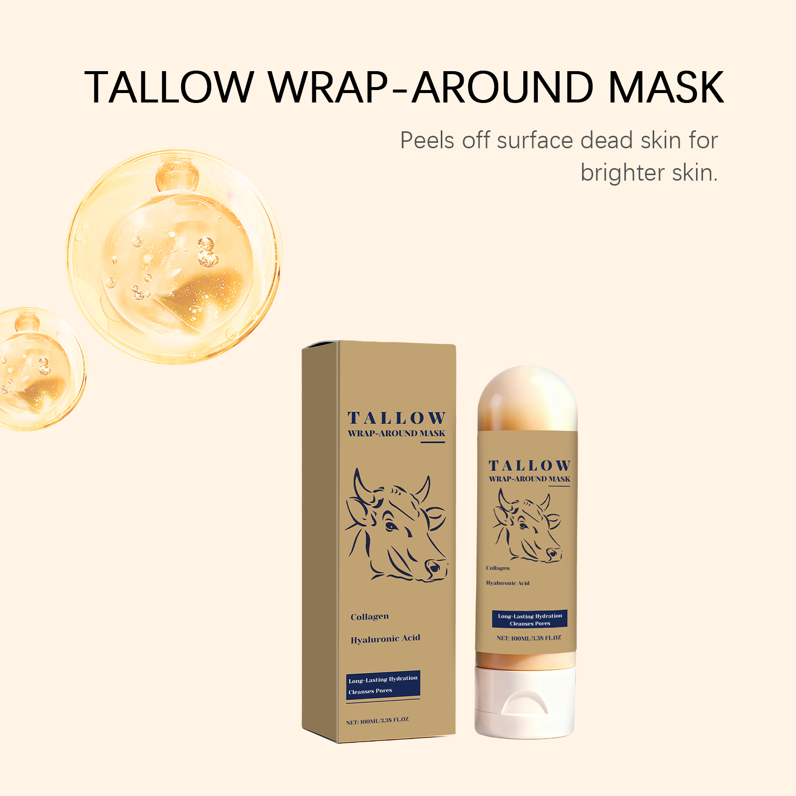 Cow Butter Peel Off Mask Mild Clean Facial Cutin Daily Moisturize Nourish Protect Skin
