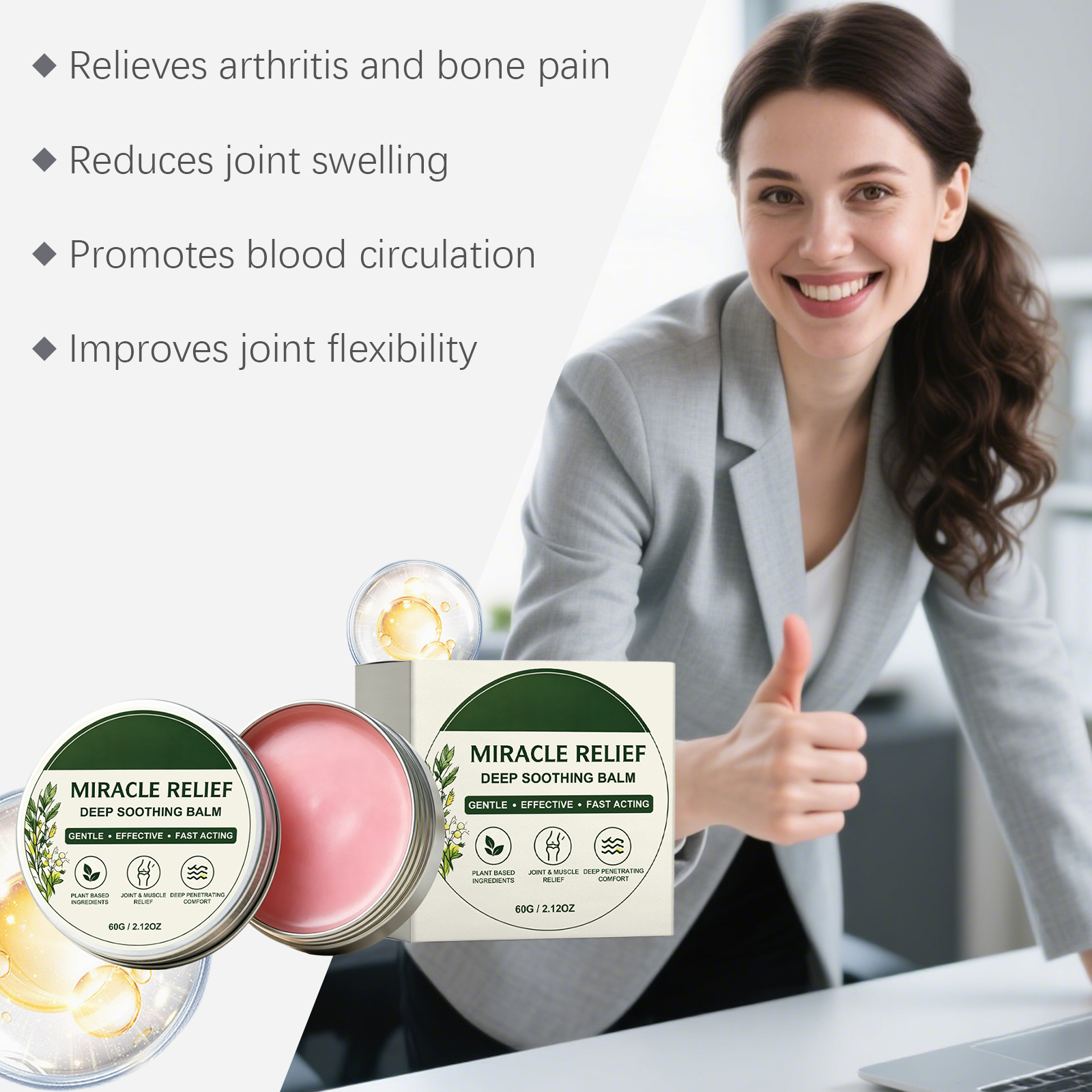 Body Care Cream Daily Gentle Moisturizing Refreshing Convenient Easy Spreadable Shoulder Knee Joint Soothe Comfort