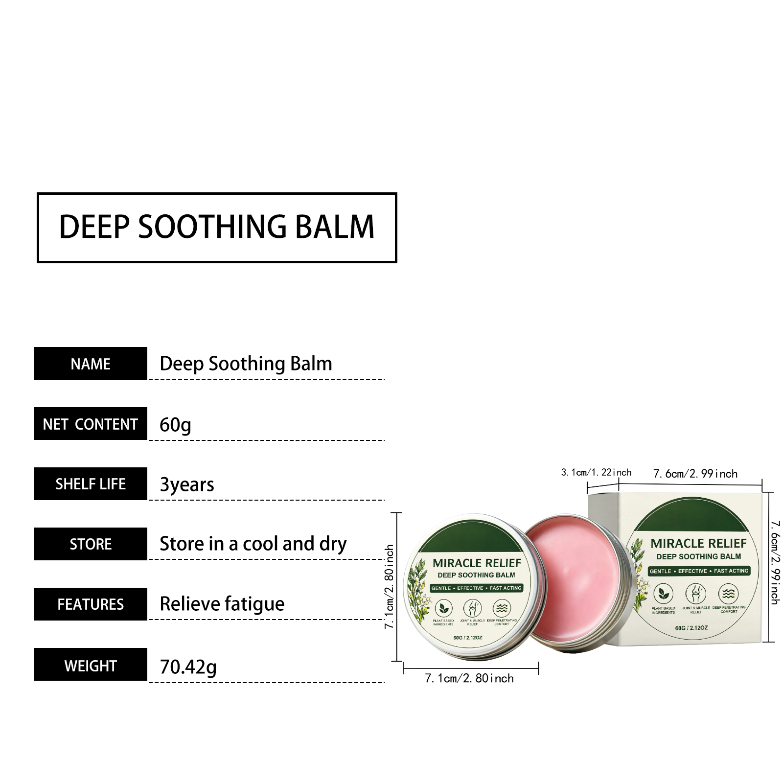 Body Care Cream Daily Gentle Moisturizing Refreshing Convenient Easy Spreadable Shoulder Knee Joint Soothe Comfort